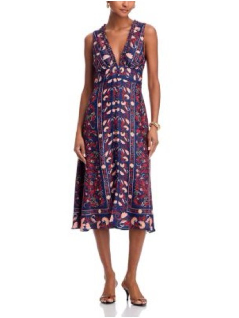 FARM Rio Boho Floral Scarf Midi Dress - NWT - Picture 2 of 4